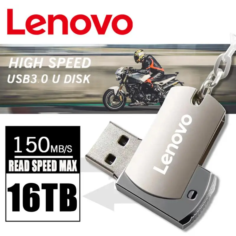 Lenovo 16TB USB 3.0 Flash Drives High Speed Transfer Metal Pendrive Memory Card Pendrive Flash Disk Memoria Waterproof 2024 New