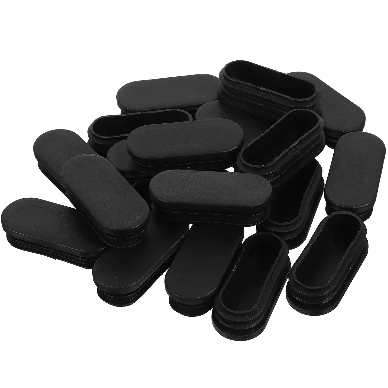 

20 Pcs Oval Plastic Sleeve Table Leg Cover Furniture Plug Protectors for Chair Covers