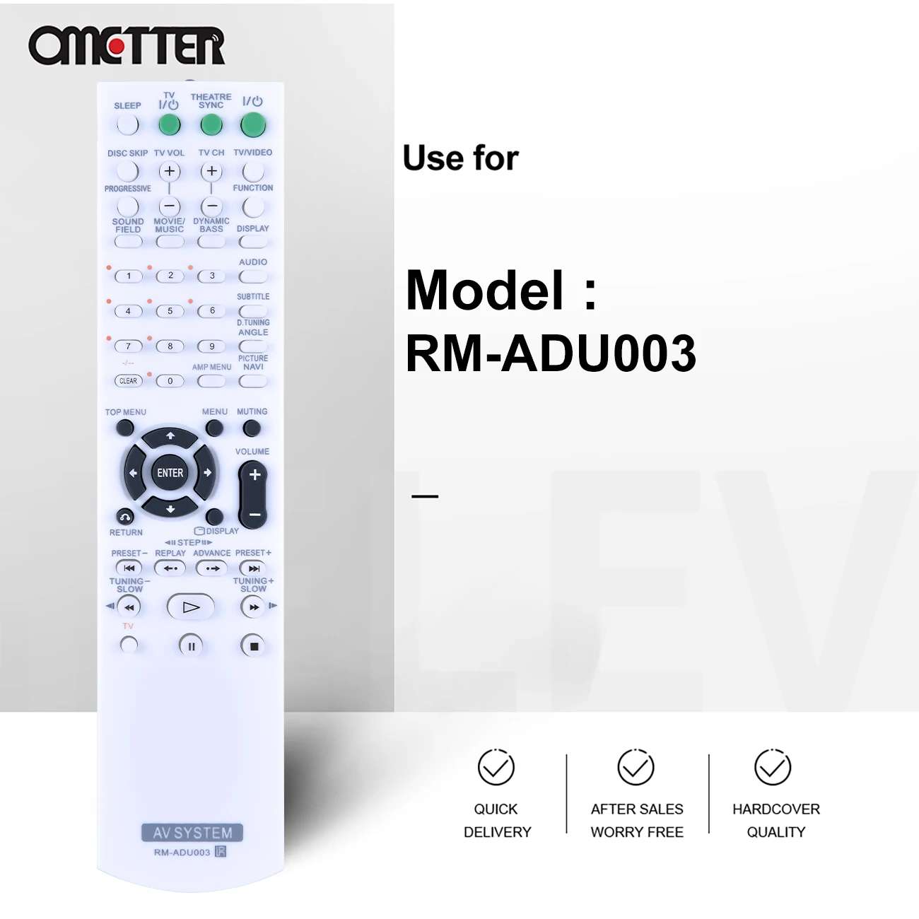 New RM-ADU003 For Sony AV Remote Control Theater System DAV-DZ710 DAV-DZ260 DAV-DZ120K DAV-DZ860K