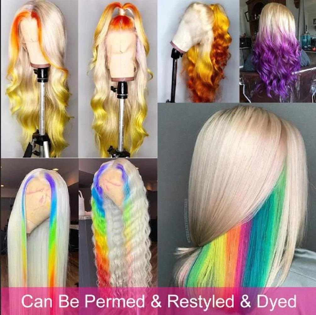 613 Bionda HD Parrucca Frontale Del Merletto 13X4 Bone Dritto Parrucca Anteriore Del Merletto Dei Capelli Umani 20 pollici 200% Densità Parrucche Brasiliana Dei Capelli Per Le Donne
