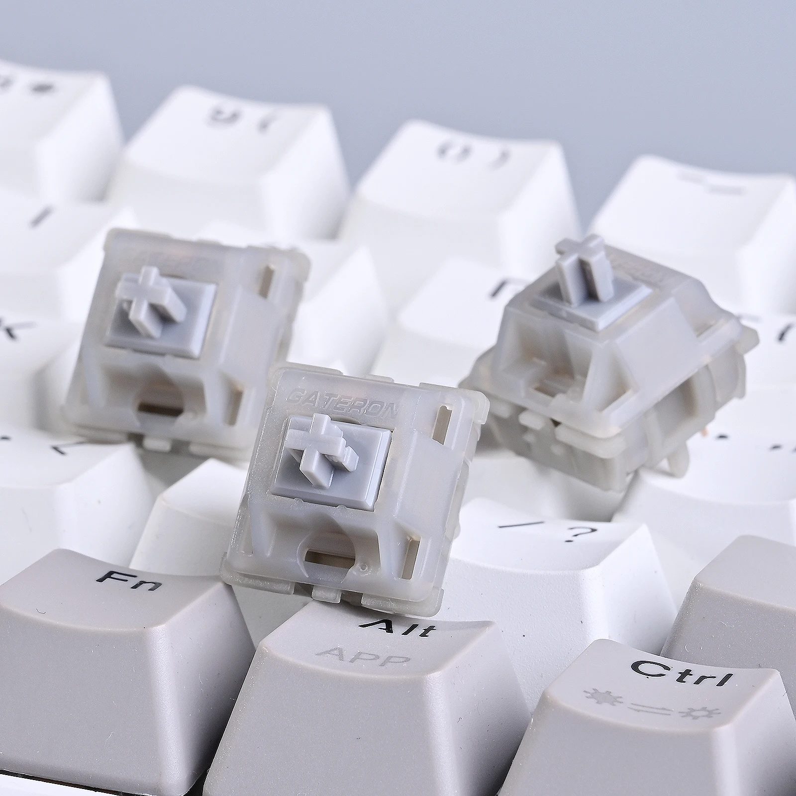 Swagkeys Gateron Cloud Grey Linear Switches POM Extended Stem 5 Pin Mechanical Keyboard Switches