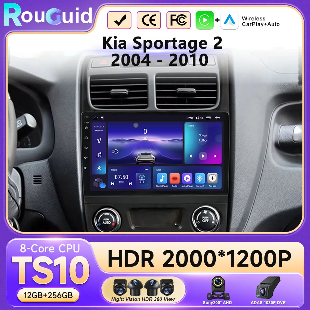 For KIA Sportage 4 KX5 2016 - 2018 Android 16 Car Radio Multimedia Video Navigation GPS No 2Din Stereo DVD Touch QLED Screen BT