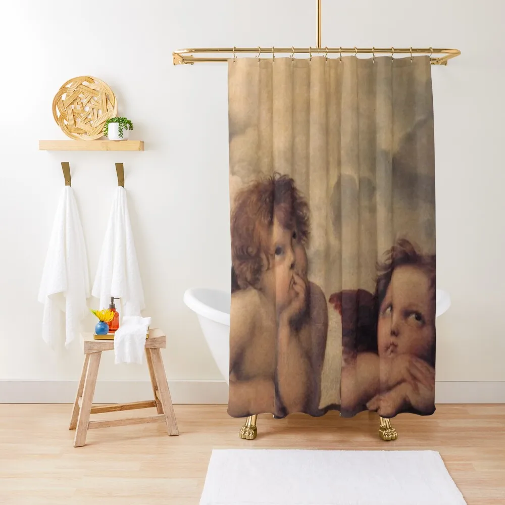 

THE SISTINE MADONNA (detail) - RAPHAEL Shower Curtain Shower Bath Bathroom Decor Waterproof Bath And Anti-Mold Curtain