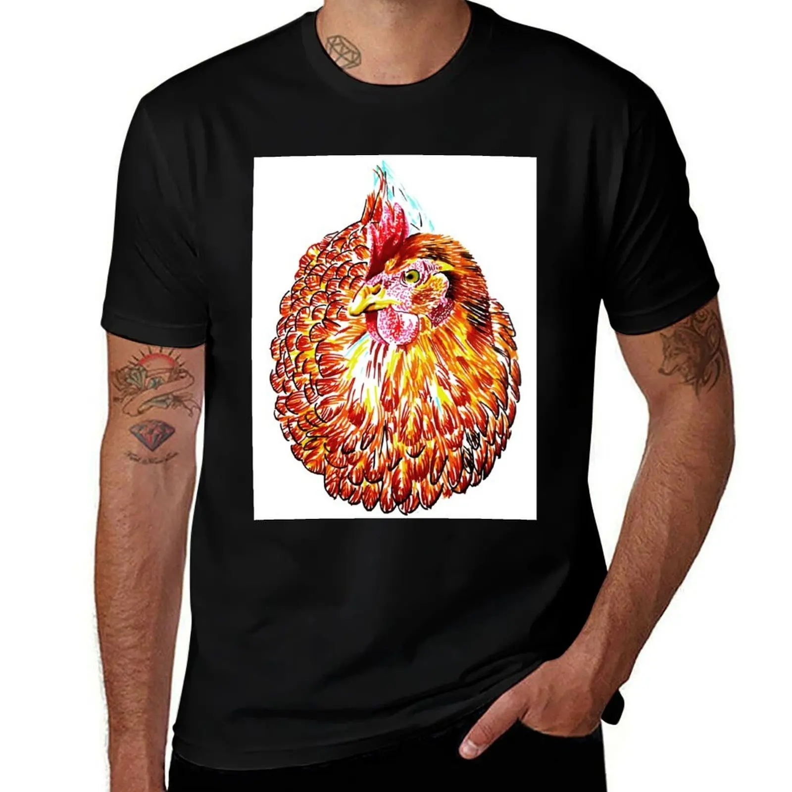 Chicken T-Shirt Fashion Casual Short Sleeve Top T-Shirt
