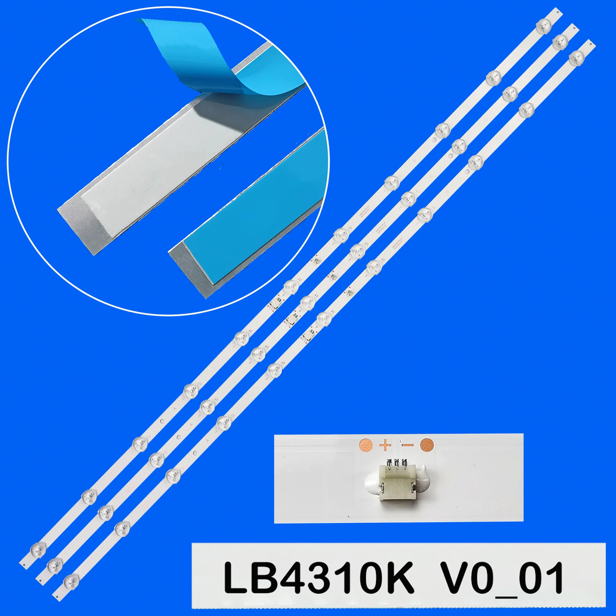 

1/5/10 Комплект светодиодной подсветки Strio LB4310K V0_01 26072A81010 Для 43-дюймовых моделей 43UN70006LA 43UN7006 TPT430H3-QUBN1D.K