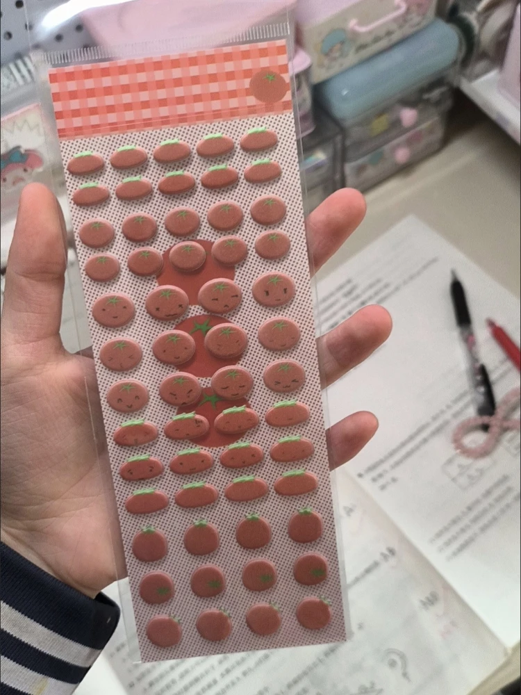 

Милые объемные 3D-наклейки в японском ретро-стиле: томаты, звезды для скрапбукинга, дневника, планера, рукоделия