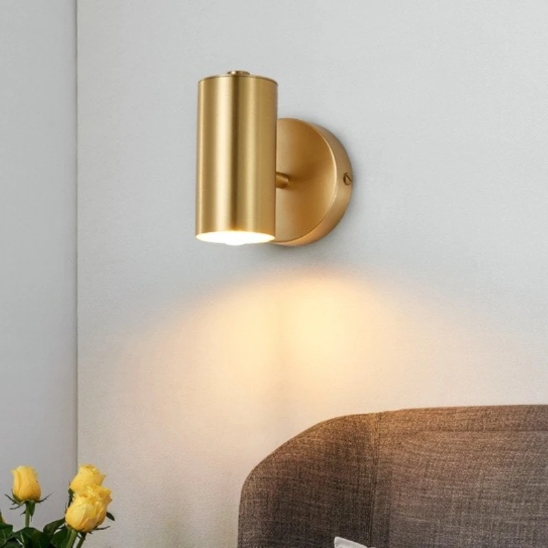 

American Full Copper Wall Lamp, Light Luxury Mirror Front Light, Simple Dining & Corridor Light, Creative Bedroom Bedside Lamp