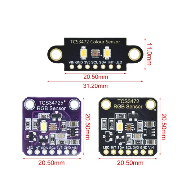 TCS34725 TCS3472 Color Recognition Sensor Bright Light Sensor Module RGB IIC Support Arduion STM32