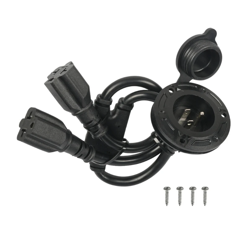 

Power Inlet Socket 20A 125V Shore Power Adapter with T Blade Technology for Recreational Vehicle and Marine Applications R6FB