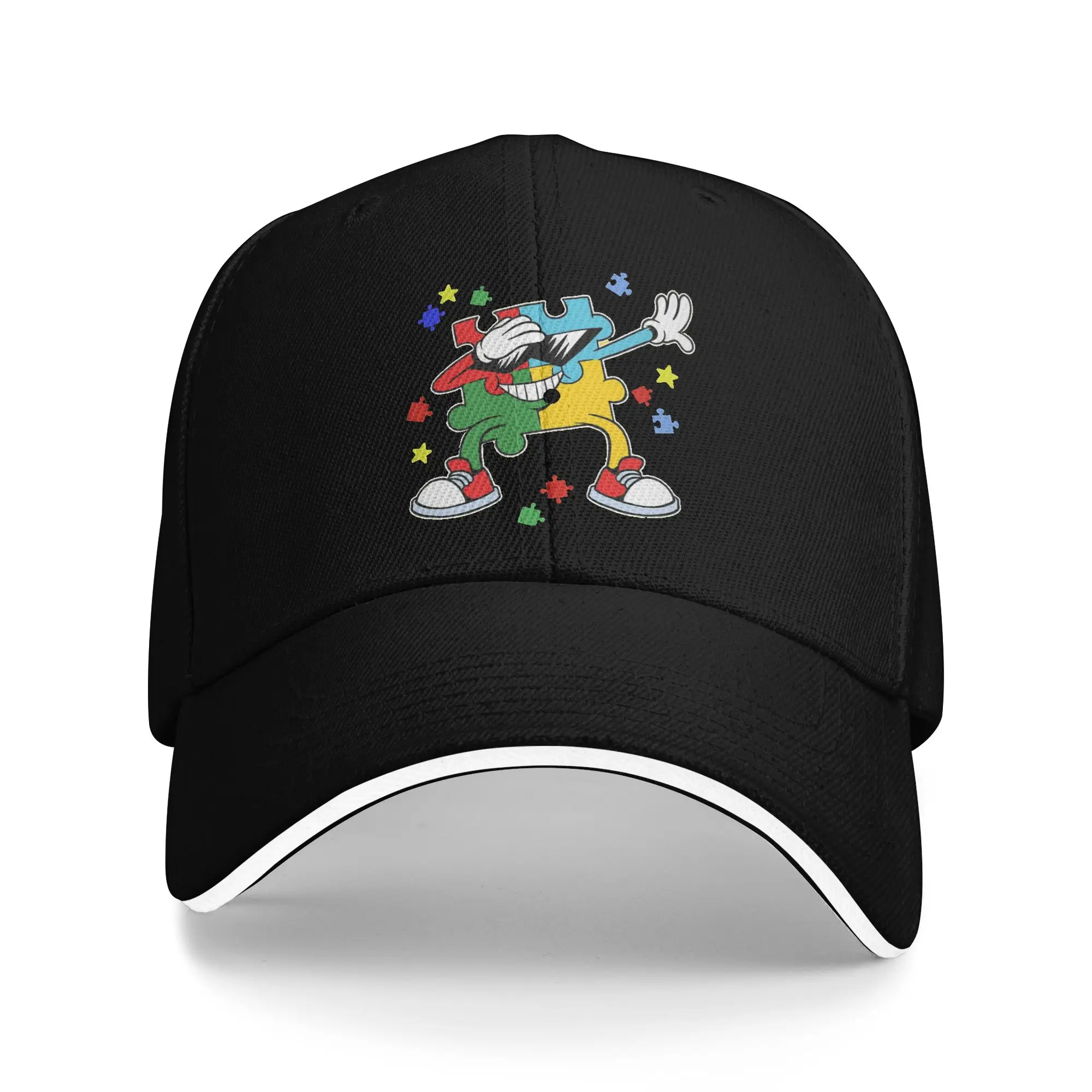 New Design Baseball Cap Dabbing Puzzle Autism Awareness Accessories For Men Women Golf Cap Casual  Snapback Hat Adjustable Fit