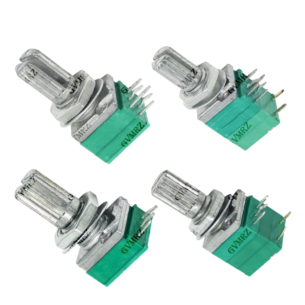 8/3/5/6 PIN RK097N/RK097G/RV097NS Rotary Resistor Kit,5K 10K 20K 50K Ohm with Washers & Mounting Nuts for DIY Projects 500K