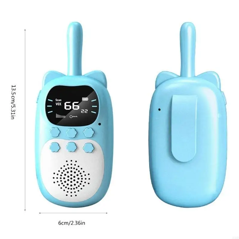 J2HD Brinquedo intercomunicação eletrônico infantil recarregável Walkie Talkie brinquedo presente aniversário 2 peças
