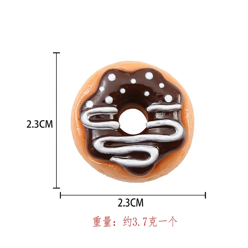 8 stücke Kawaii Neue Nette Mini Donut Flache Rückseite Harz Cabochons Scrapbooking DIY Schmuck Handwerk Dekoration Verzierungen Zubehör – Detail 9