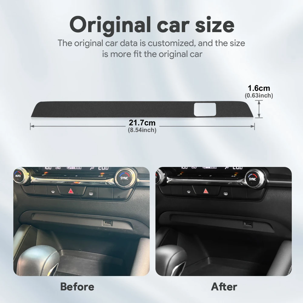 

Premium Suede Sticker For Mazda 3 BP 2019 2020 2021 2022 2023 2024 2025 Mazda3 Axela LHD RHD Car Central Control USB Port Panel
