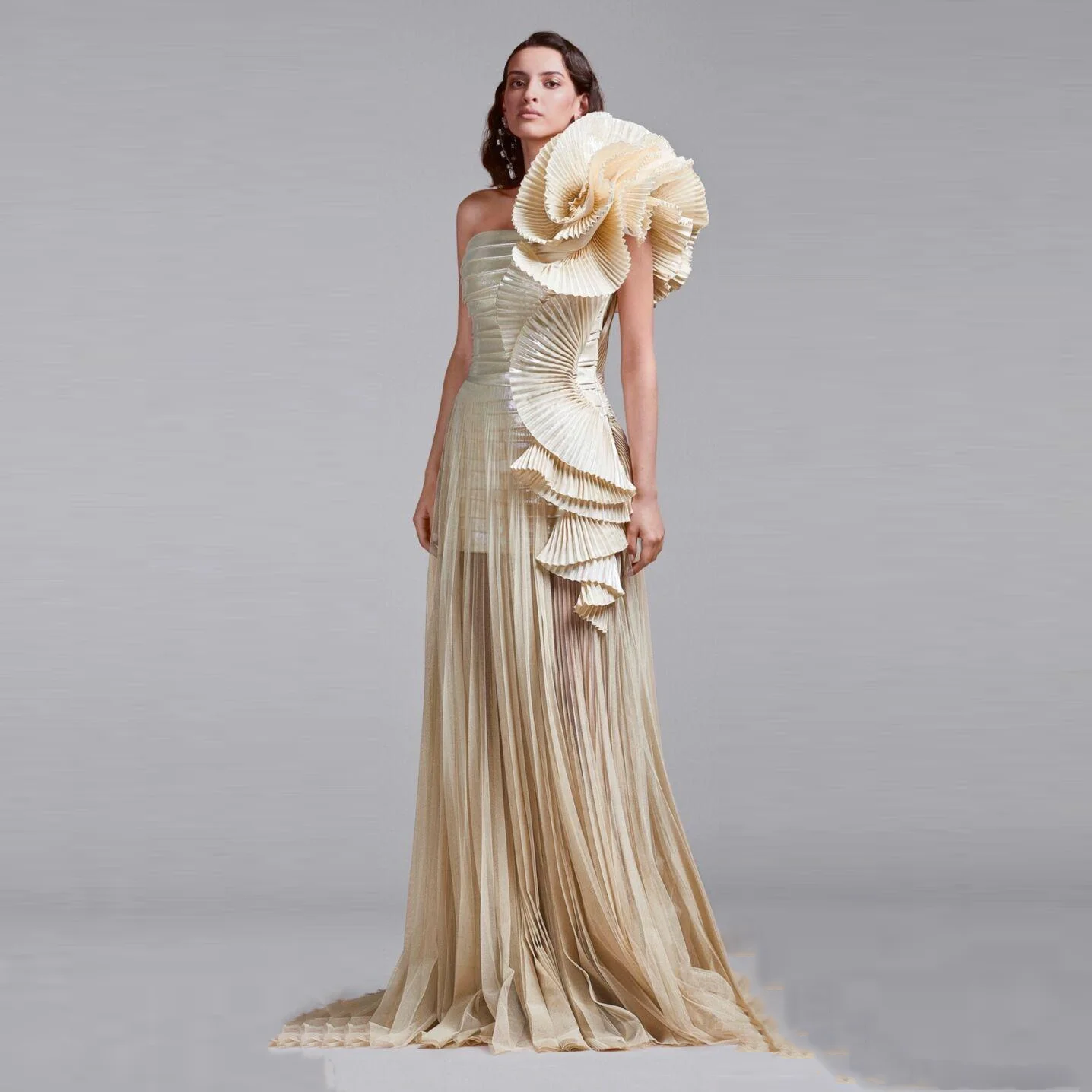 

Новое поступление, вечернее платье, الراالراالراالراالراالراالراarabic арабское плиссированное платье макси на одно плечо, официальное платье русалки вечерние платья для выпускного вечера