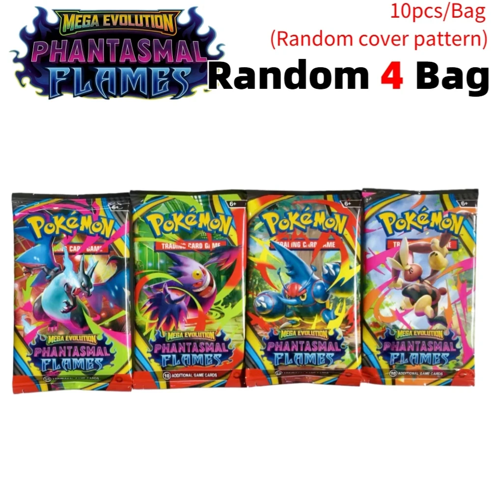 360 Stück/Box Pokemon-Karten MEGA EVOLUTION Phantasmal Flames Spiel Cartoon Englisch Booster Kampf-Sammelkarten Geschenk