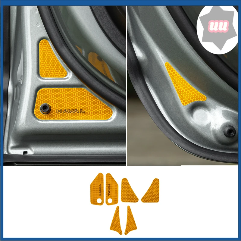 

For Great Wall Haval H5 II 2023 2024 Reflective Car Door Sticker Safety Opening Warning Accessories Interior Stickers