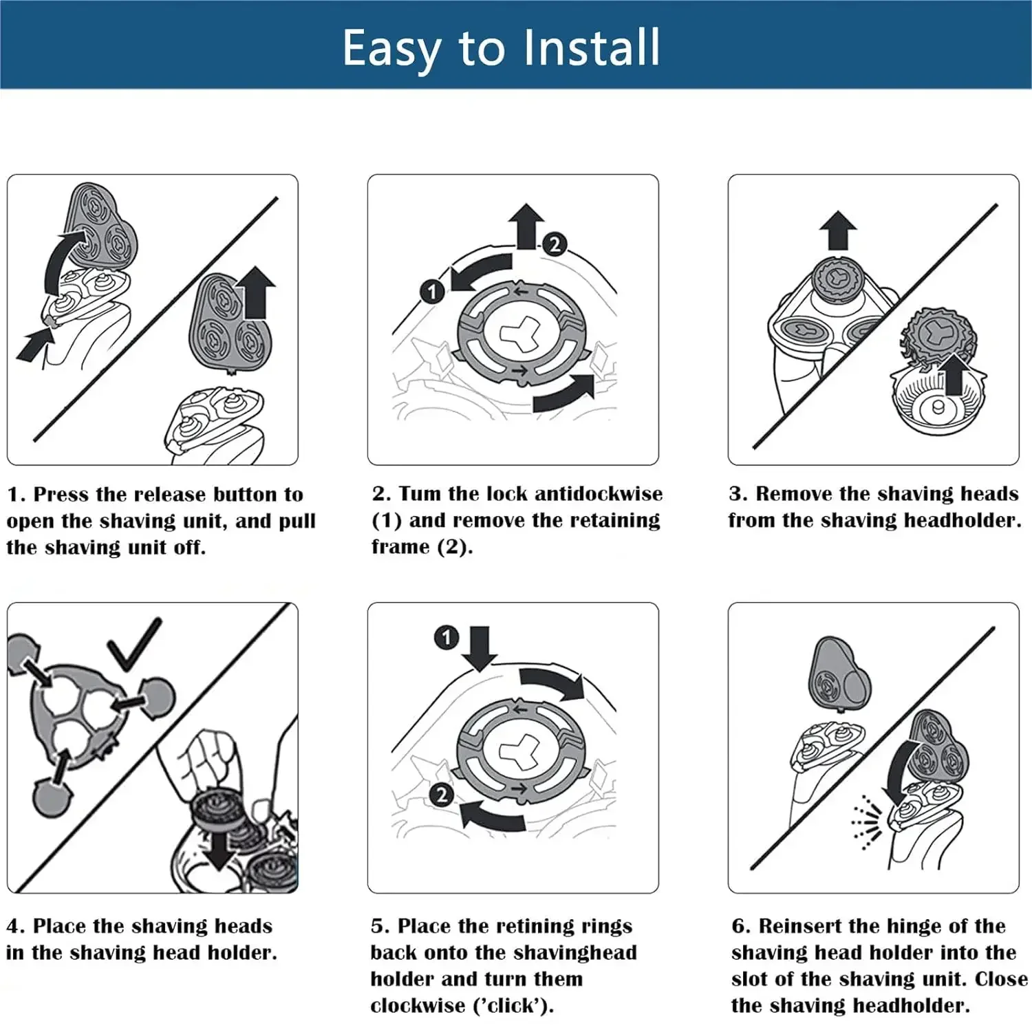 

Replacement Head Blade compatible with Electric Shaver