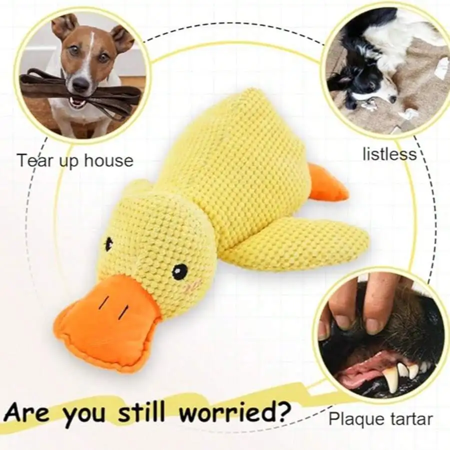 

Plush Squeaky Duck Chew Toy For Medium Large Dogs Pet Companion