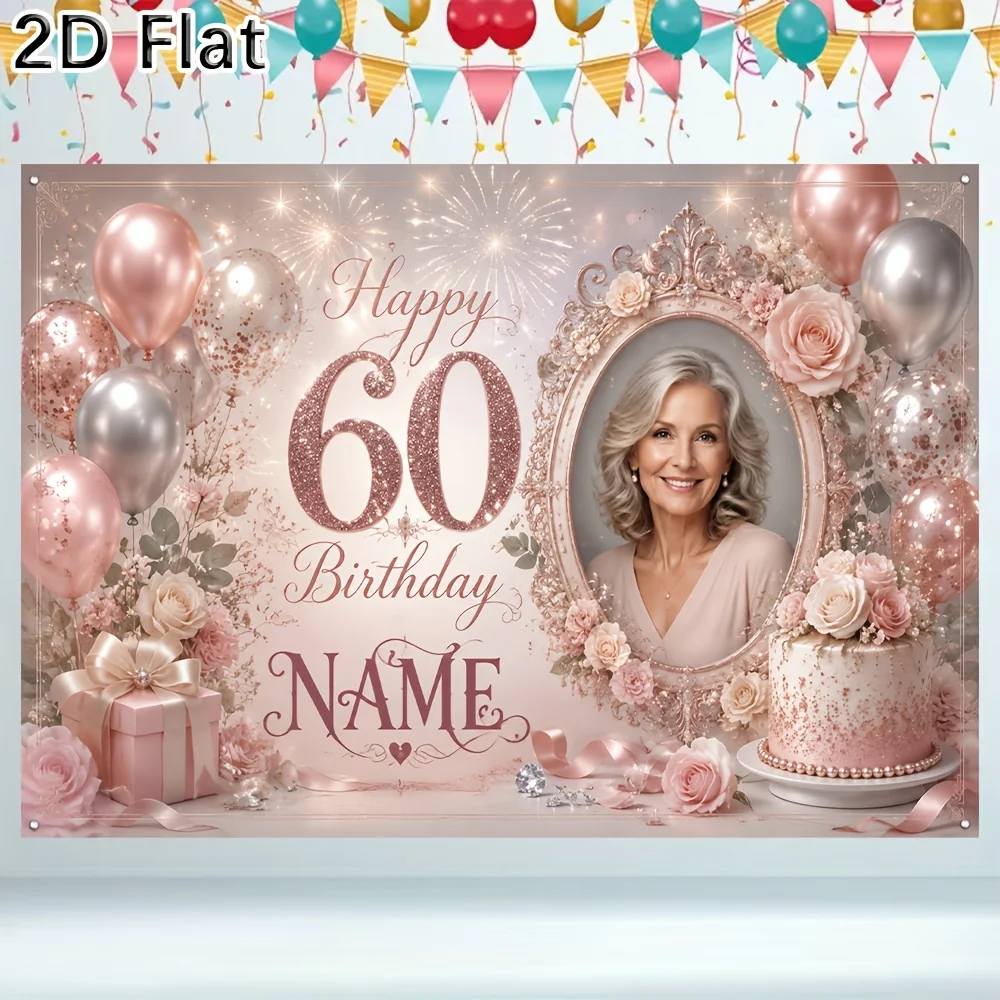 1pc  Personalized 60th Birthda - Party Banner Gold review and price
