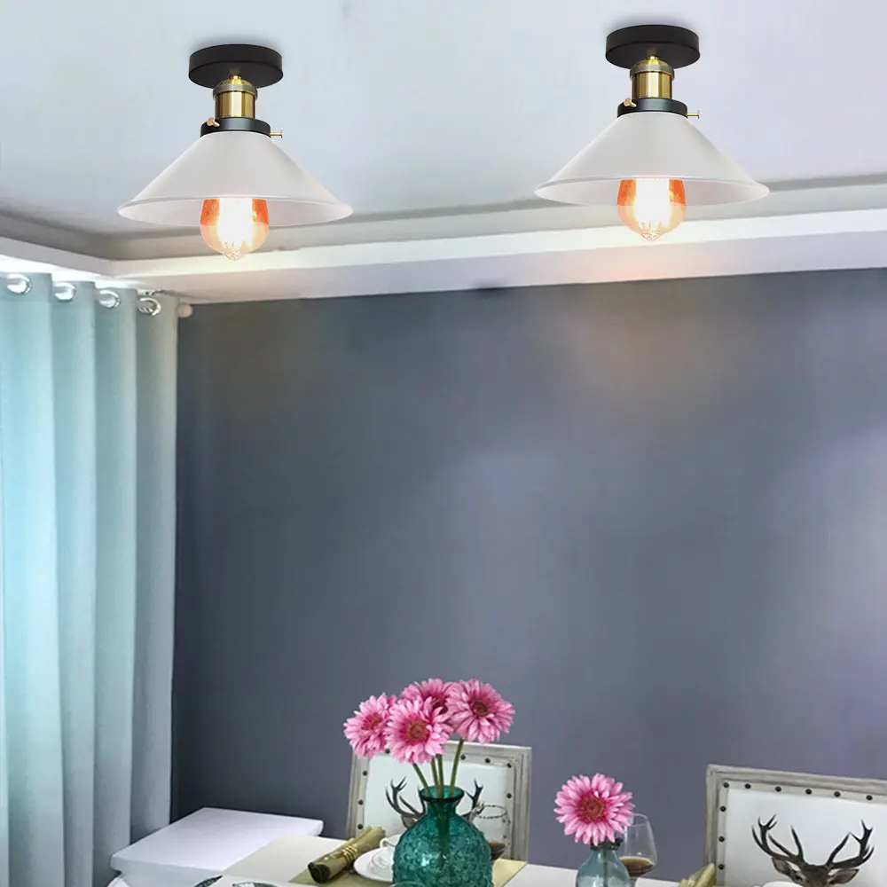 Retro Ceiling Light Vintage Industrial Metal Ceiling Lamp Minimalist Indoor Lighting For Living Room Bedroom Corridor Aisle Home image 6