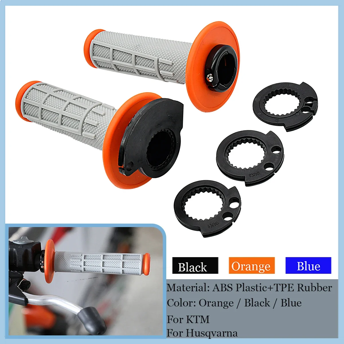 

For KTM SX SX-F EXC EXC-F XC XC-F XC-W TPI SIX DAYS 125-500 2008-2020 Enduro Dirt Bike Motorcycle NEW Handlebar Lock-on Grips