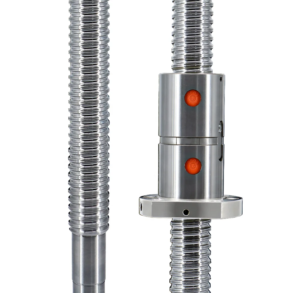 HLTNC High Quality C7 Ball Screw Doule Nut  1605 2005 2505 3205 3210 4005 4010 5010 6310 8010  Ball Screw for cnc