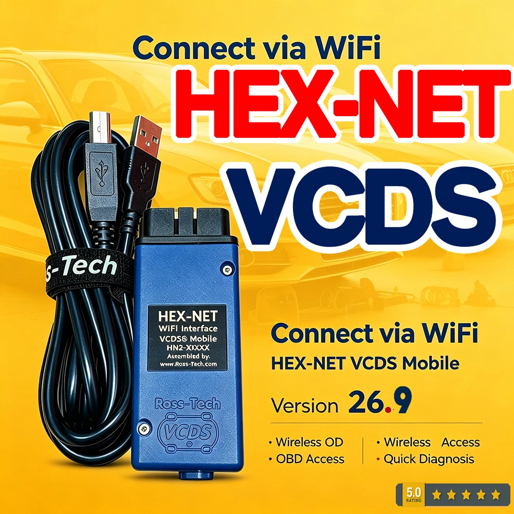 With WIFI [1996-2026] Unlimits VINs Real V2 Online VAG HEX V2 Hardware Usb Interface For VCDS Diagnostic Coding VAG COM TOOL
