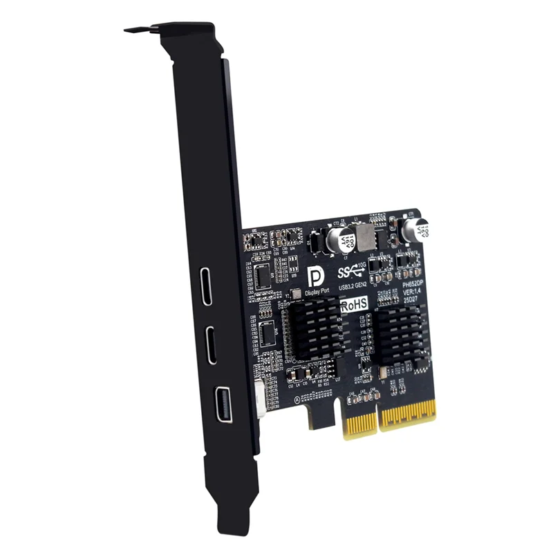 

Classic-Video Expansion Card PCI-E X4 To Type-C Supports DP Display Interface Desktop USB3.2 10G TYPE-C Port Monitor Dock Adapte