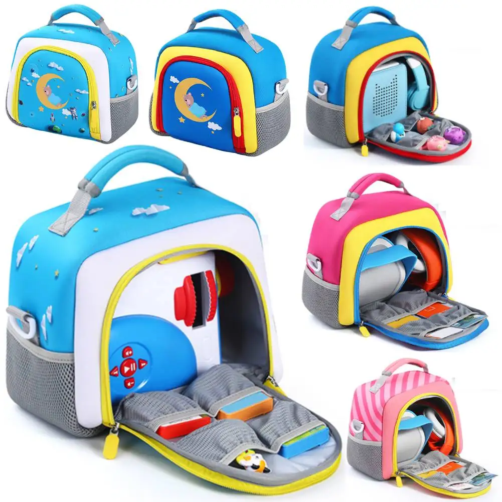 Carrying Case Bag for Yoto Player (3rd Gen.) Audio Player Carrying Box Double Zipper Storage Bag for Toniebox Audio Player Set