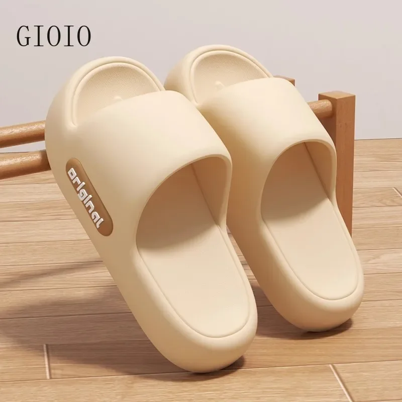 GIOIO Thick Platform EVA Slippers for Women 2025 Spring Summer Non Slip Beach Flip Flops Woman Comfort Soft Sole Indoor Cloud