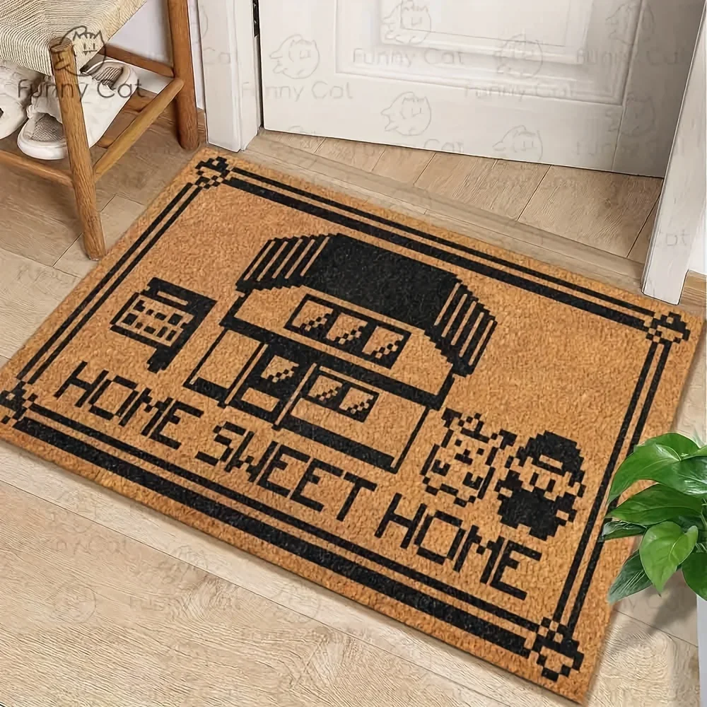 VIKAMA Pixel Style Door Mat - Durable And Resistant To Stains - Indoor And Outdoor Entrance Floor Mat - Home Decorative Carpet view 2