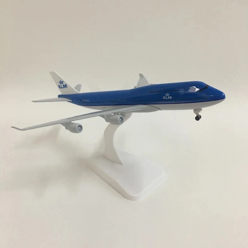 20cm KLM Royal Dutch Boeing 747 Plane Model Airplane Model Aircraft Model 1:300 Diecast Metal planes toys Collect