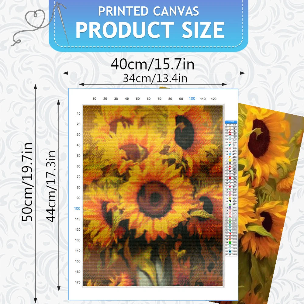 HUACAN Nakış Paketleri Ayçiçeğ - Embroidery Guide Paper incelemesi ve fiyatı