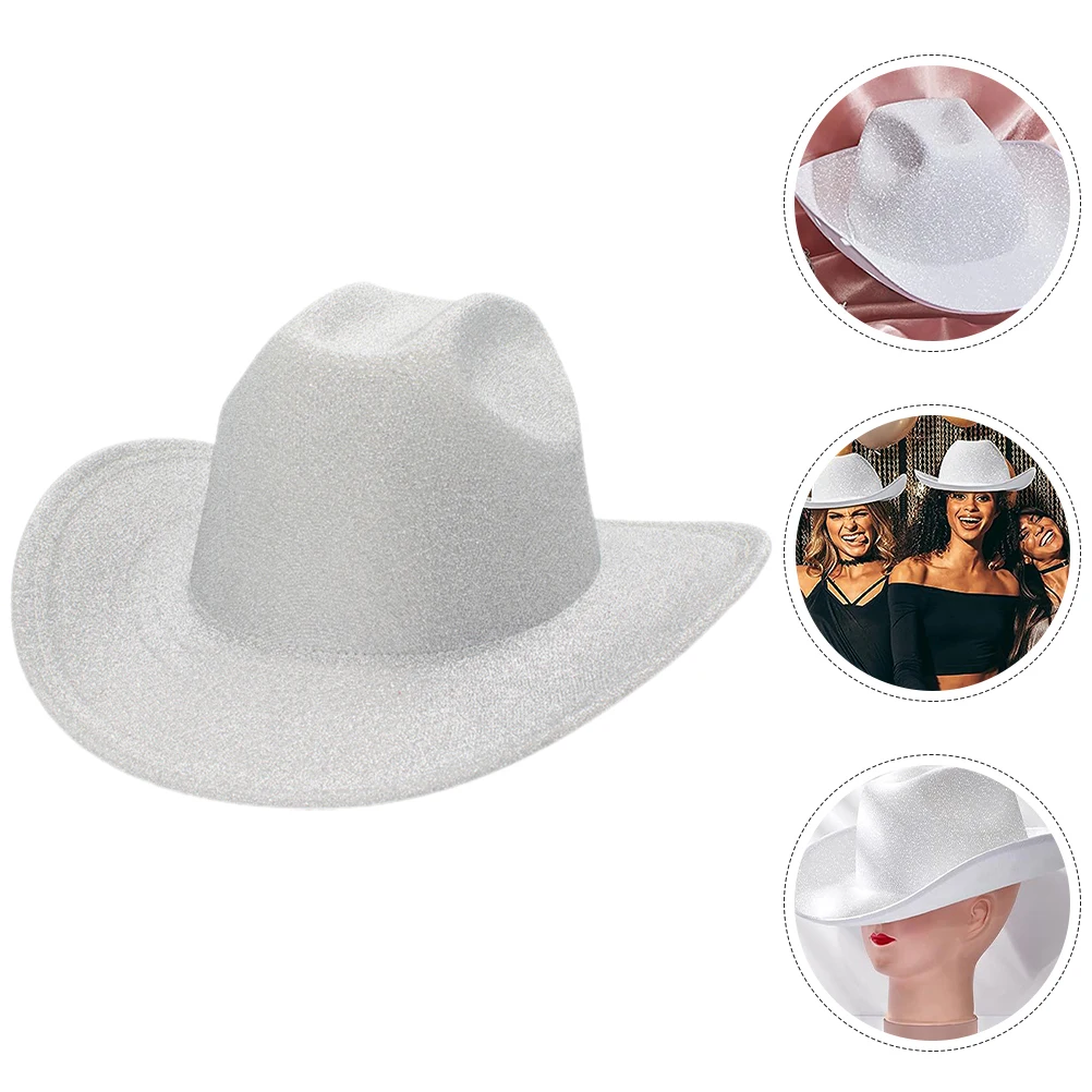 

Shiny Cowboy Hat Decorative Hat Party Accessory Women Men Costume Cosplay Festival Wedding Halloween Outfits for Women
