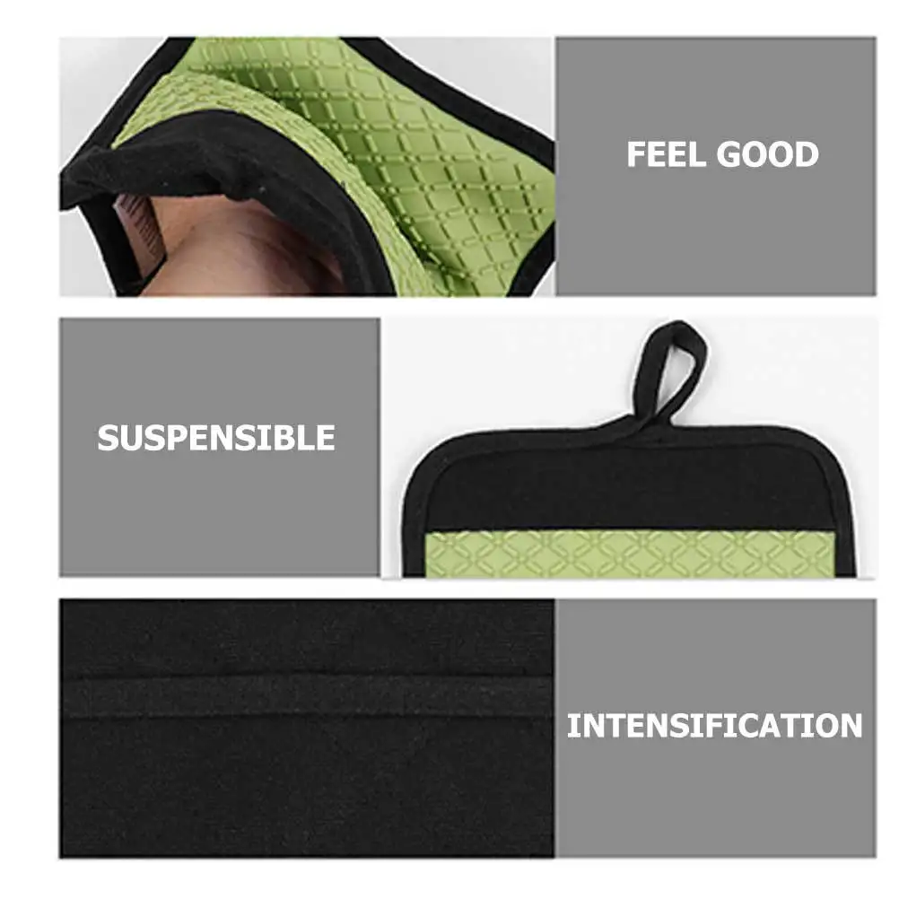 

Kitchen Pocket Pot Holders Heat Resistant Silicone Oven Mitts Non Slip Heat Insulation Place Mat Baking Mitts Baking Gloves