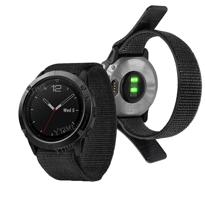 Ремешок для Garmin Fenix 6 Pro/Fenix 5 Plus, мягкий нейлоновый плетеный регулируемый ремешок, браслет для умных часов, аксессуары Forerunner 935 945