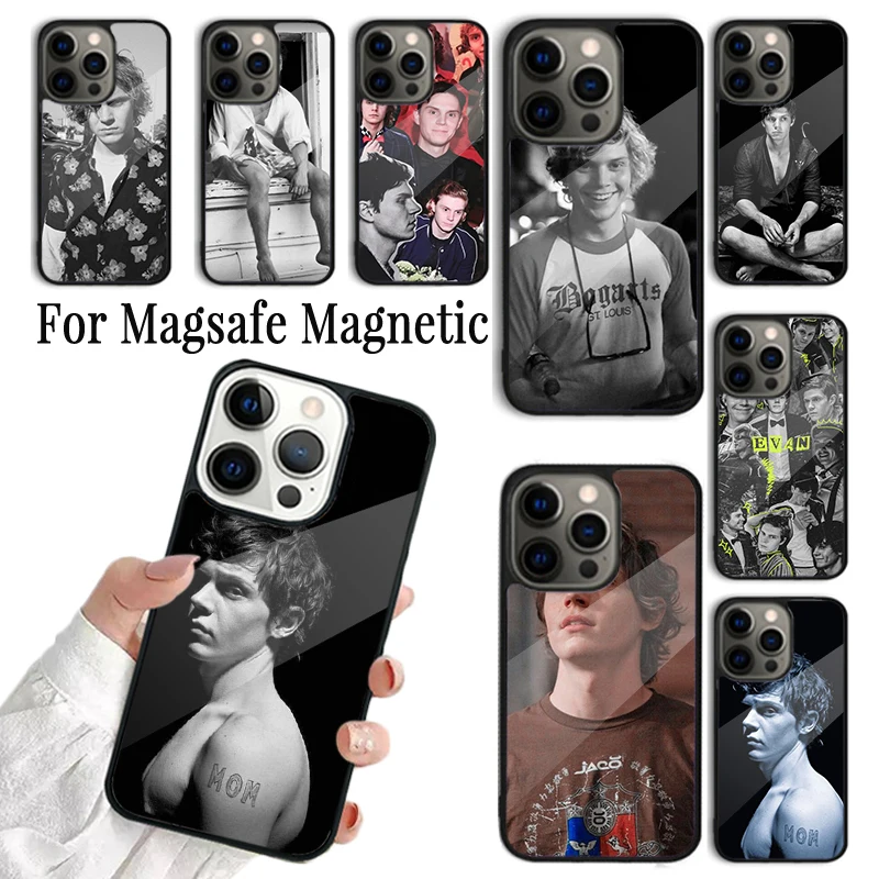

Coque Phone Case For iPhone 16 15 14 13 12 Mini 11 Pro Max Plus Magsafe Magnetic Wireless Charging Cover Evan Peters