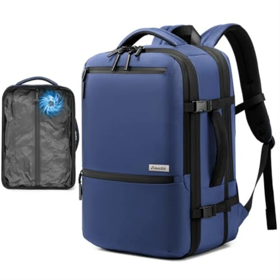 

Vacuum Seal Travel Backpack 60L Built-in Pump Expandable Backpack with Vacuum Compression Fits 17 inch Laptop Water Resistant C