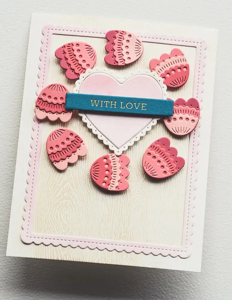 Love Symbol with Lace Border Metal Cutting Dies Slimline Essentials Scrap Booking Card Stencil Cut Die for DIY Handmade Card