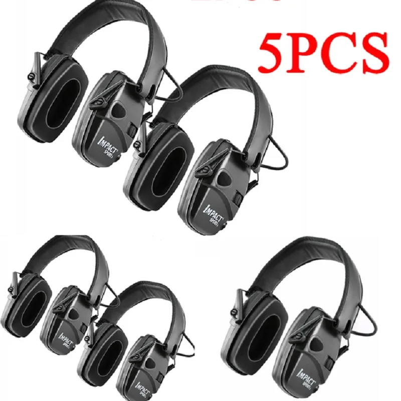 New 5PCS/4PCS Electronic Shooting Earmuff Impact Sport Anti-noise Ear Protector Sound Amplification Tactical Hear Protective