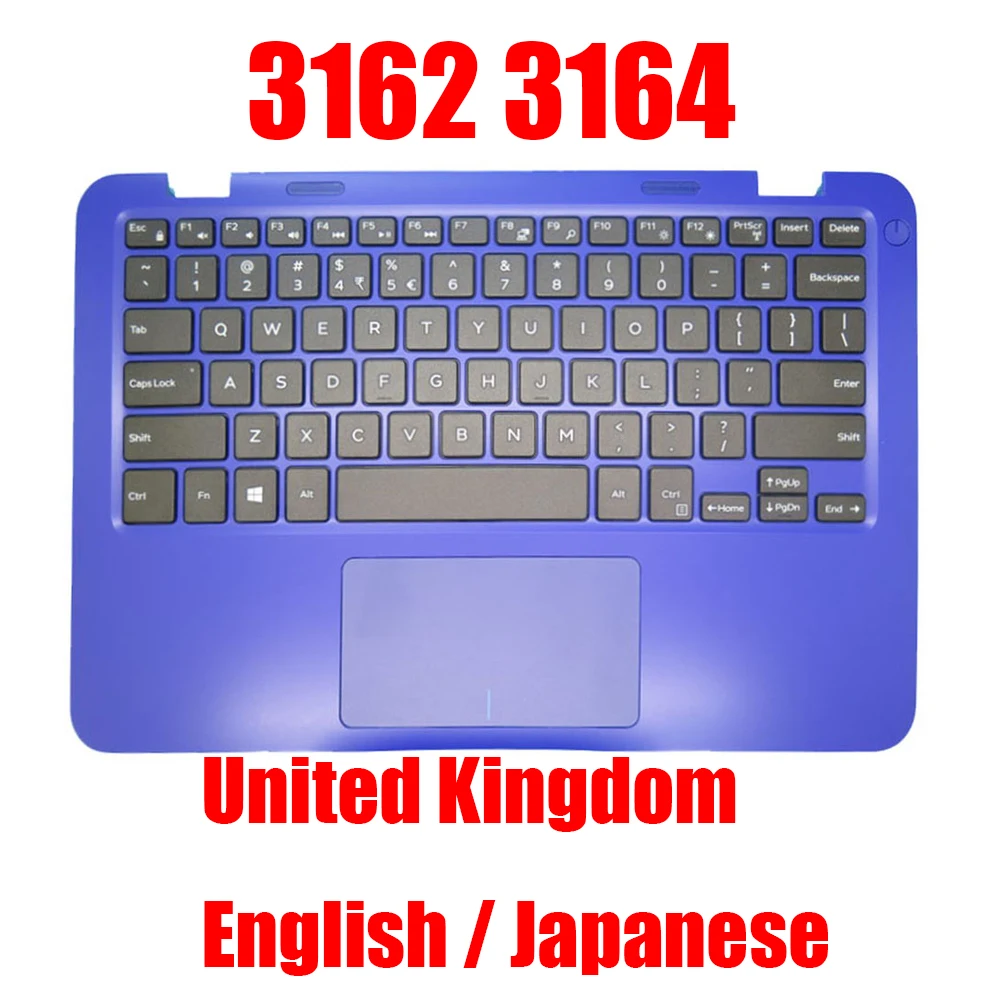 

UK US JP Laptop Palmrest For DELL For Inspiron 11 3162 3164 05DKJ2 05FN3M With Japanese Keyboard With Touchpad Upper Case New