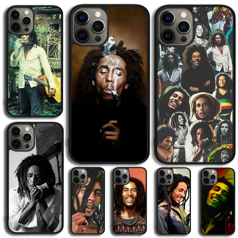 Singer Bob Marley Phone Case For iPhone 14 15 16 13 12 Mini Max Cover For Apple iPhone 11 Pro Max 6 8 7 Plus SE2020 Coque