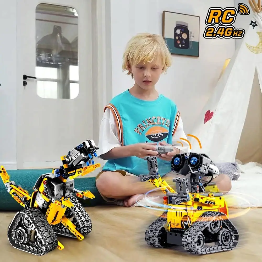 5-in-1 Remote & App-Controlled Robot Building Set for Kids - STEM Toys with 520 Pieces, Suitable for Ages 6-12+