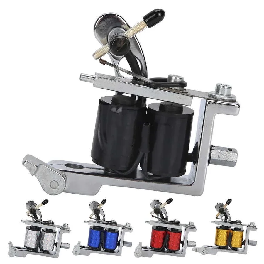 

10 Wraps Coils Professional Manual Coil Machine Liner Amp Shader Body Art Tattoo Machine Device Makeup Permanent Tatoo Gun Kits