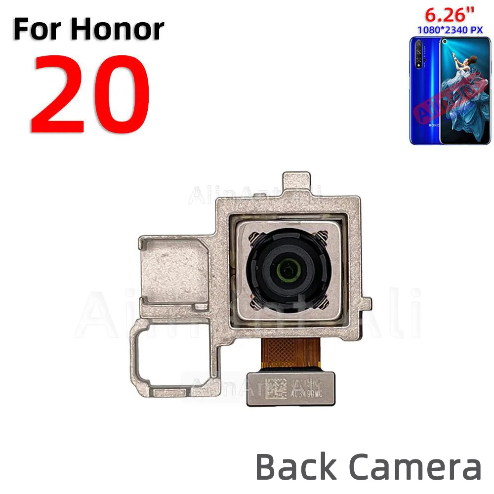 AiinAnt Rear Main Back Camera Module Front Camera Flex Cable For Huawei Honor 20 Lite Pro 20i 20s View 20 V20 Repair Parts