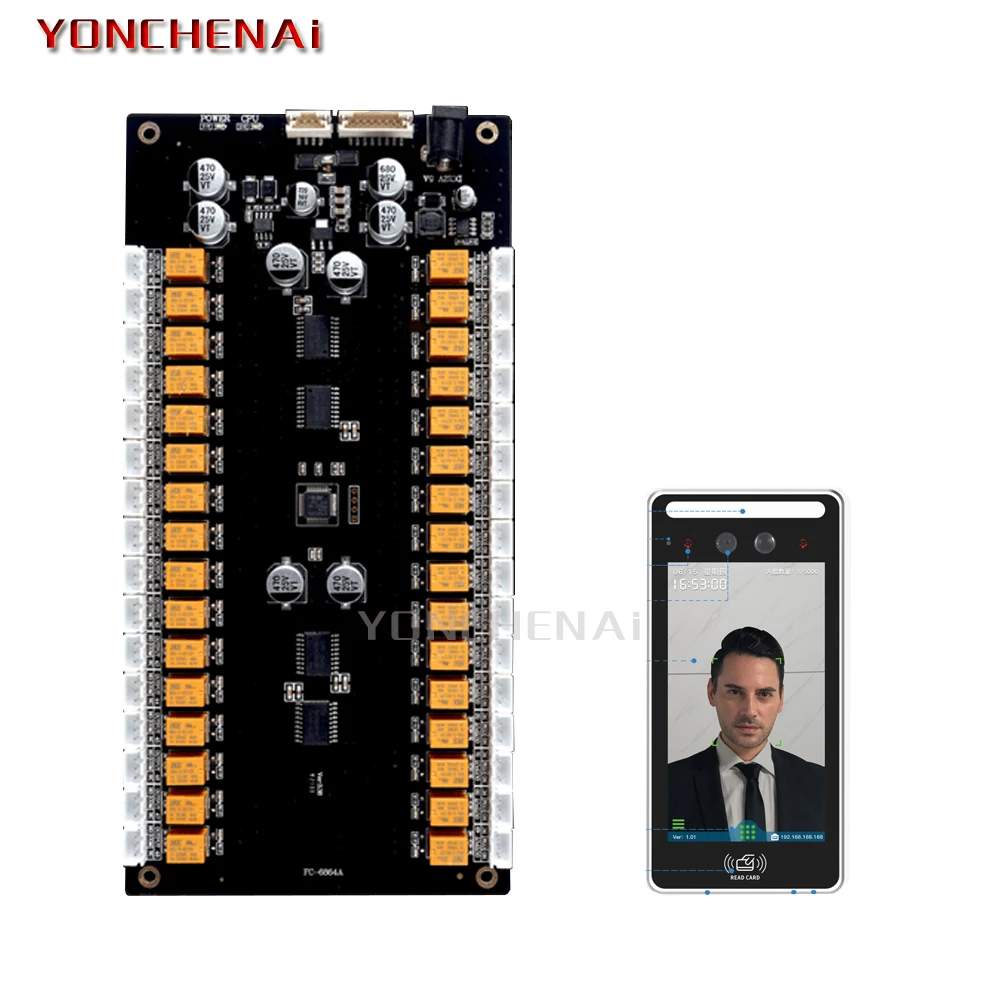 RFID Facial Elevator Hierarchical Controller Elevator Access Control 32-64 Floors Lift Controller Solutions