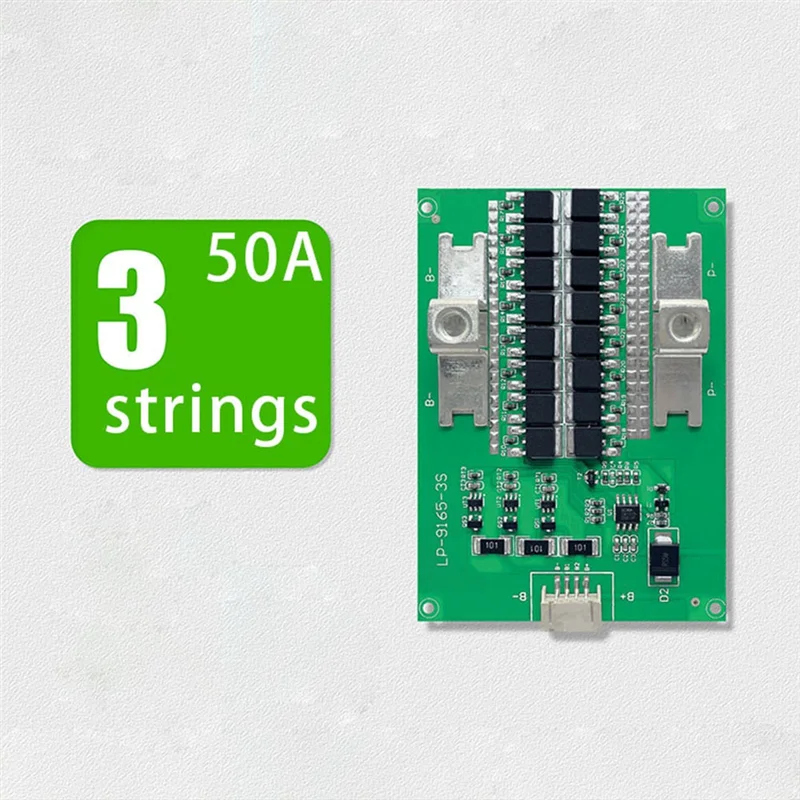 

3 Series Lithium Battery Protection Board With Equalization 50A Electric Toy Car Communication Equipment Durable