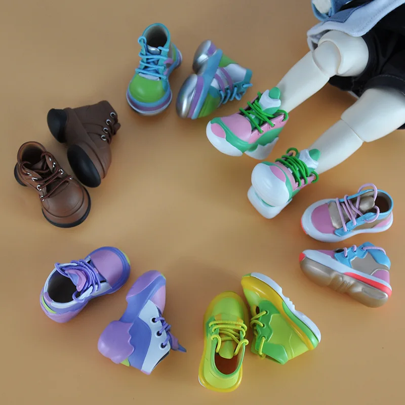 Ob22 Doll Shoes Kids Suitable for 1/6 doll Accessories 30cm Shoes Green sneakers Casual Shoes Doll Decors Girl Collection Toys