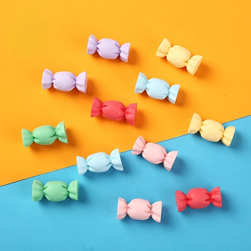 10pcs 3D Mini Resin Kawaii Diy Candy Craft Supplies Flatback Miniature Accessories Material Item Fake Food Cabochon Scrapbooking